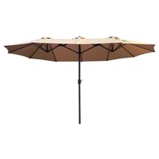 LIVING ACCENTS 15 ft. Beige Patio Umbrella H22SU5702